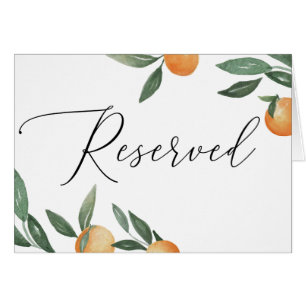 Citrus Trouwkaart Reserveringsbord Waterverf Ora
