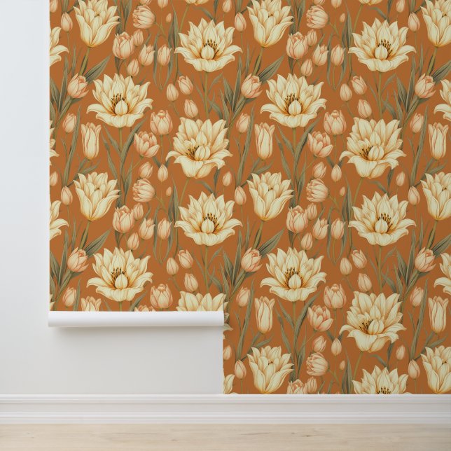 Citrus Tulp Elegance Behang (Applicatie)