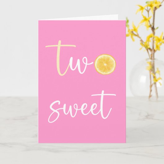 Citrus Twee Sweet Happy Birthday Kaart (Gele Bloem)