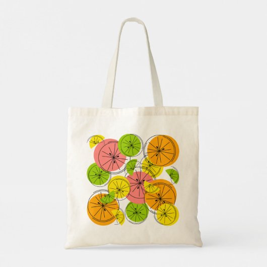 Citrus tweezijdige canvas tas (Achterkant)