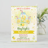 Citrus verjaardag Lemon party Kaart (Staand voorkant)