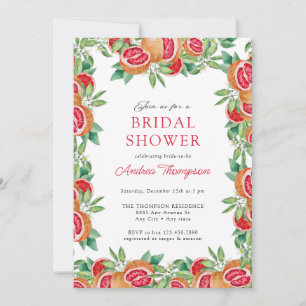 Citrus vert Invitations de douche nuptiale