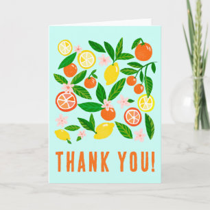 Citrus Viering Aangepaste Kleurrijke Krachtig Bedankkaart