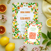 Citrus-viering Aangepaste zomer bruiloftsuitnodigi