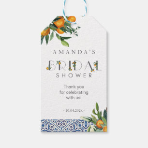 Citrus Vrijgezellenfeest Favor sinaasappels tegel  Cadeaulabel