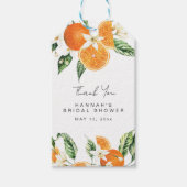 Citrus Vrijgezellenfeest Favor Tag Cadeaulabel (Voorkant)