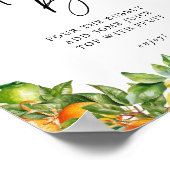 Citrus vrijgezellenfeest Mimosa Bar Teken Poster (Hoek)