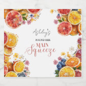 Citrus Vrijgezellenfeest Sparkling Wijnetiket (Enkel label)