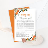 Citrus Wat zei de bruidegom vrijgezellenfeest spel