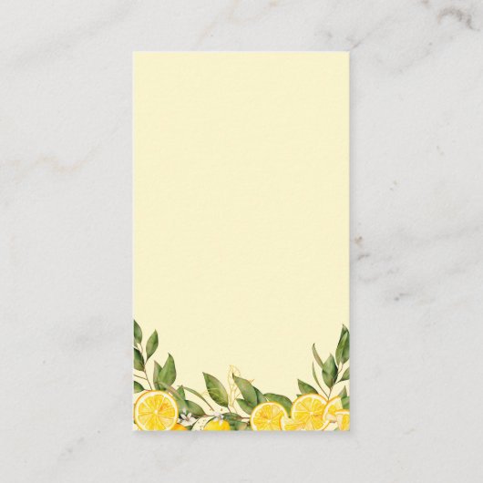 Citrus Waterverf Book Request Baby shower Informatiekaartje (Achterkant)