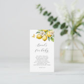 Citrus Waterverf Book Request Baby shower Informatiekaartje (Staand voorkant)