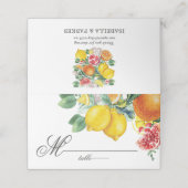 Citrus Waterverf Botanical Wedding (Buitenkant ongevouwen)