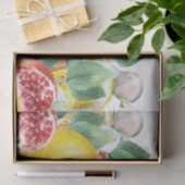 Citrus Waterverf Botanical Wedding Tissuepapier (Geschenk)