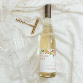 Citrus Waterverf bruiloft dank u Wijn Etiket