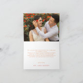 Citrus Waterverf bruiloft foto gevouwen Bedankkaart (Binnen)