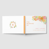 Citrus Waterverf Bruiloft Monogram Gastenboek (Volledig)