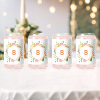 Citrus Waterverf Monogram Bruiloft Bruids Feest