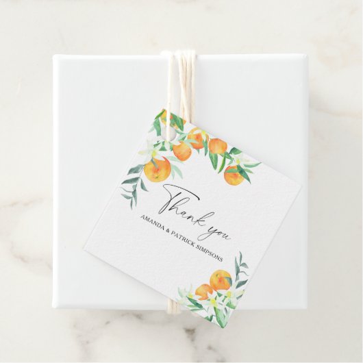 Citrus - Weddenschap Hartelijk dank Bedankjes Labels (In situ)