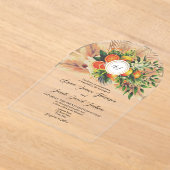 Citrus Wedding Acryl Uitnodigingen (Laagn)