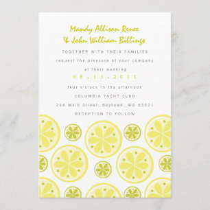 Citrus Wedding Uitnodiging