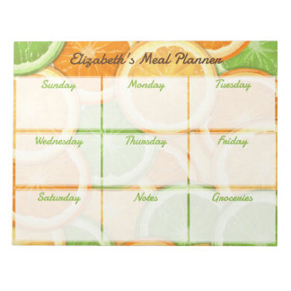 Citrus Weekly Meal Planner Notitieblok