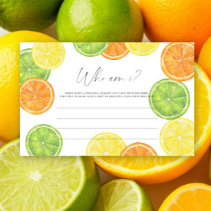 Citrus - Wie ben ik bruidsfeest spel Briefpapier