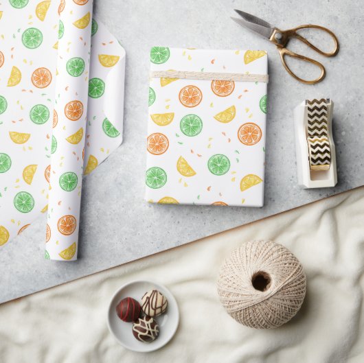 Citrus wrapping paper cadeaupapier (Crafts)