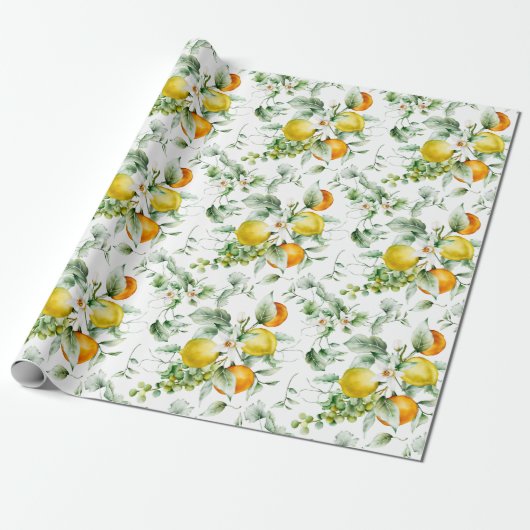 Citrus Wrapping Paper Cadeaupapier (Uitgerold)