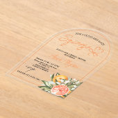 Citrus Ze vond haar belangrijkste squeeze Vrijgeze Acryl Uitnodigingen (Laagn)