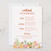 Citrus Zomer Bloemen Bachelorette weekend Kaart (Achterkant)