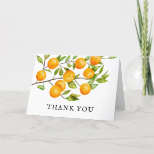 Citrus Zomer Bruiloft Borrel Bedankkaart