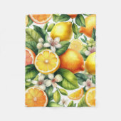 citrusbloei fleece deken (Voorkant)