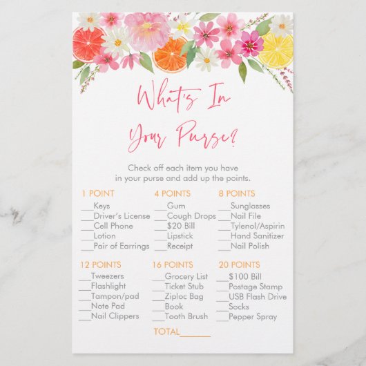 Citrusbloem Wat zit er in je portemonnee bruidsspe (Voorkant)