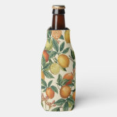 Citrusbloementuin Naadloos Patroon  Flesjeskoeler (Fles Voorkant)