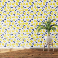 Citruscitroen Mediterraan Geel Wit Waterverf