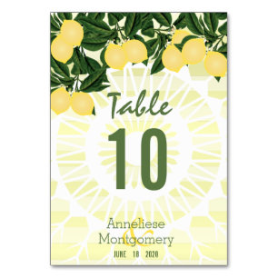 Citruscitroenen met strepen   Tafel Kaarten