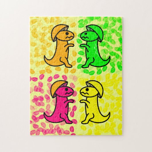 Citrusfruitdinosaurussen Legpuzzel (Verticaal)
