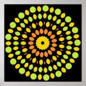 Citruskleuren, groen, geel, sinaasappel, poster (Voorkant)