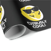 Citrusly Cool Grappige Citrus Pun Dark BG Cadeaupapier (Rol Hoek)