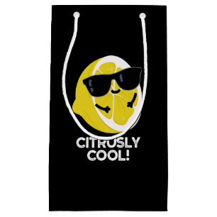 Citrusly Cool Grappige Citrus Pun Dark BG Klein Cadeauzakje