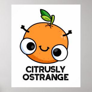Citrusly Oodd Funny Strange Oranje Pun Poster