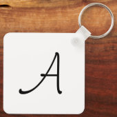 Citrusmonogram achterzijde aluminium vierkant dubb sleutelhanger (Achterkant)