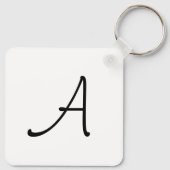 Citrusmonogram achterzijde aluminium vierkant dubb sleutelhanger (Achterkant)