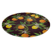 Citruspatroon,  citroenen Sinaasappels. Snijplank (Hoek)