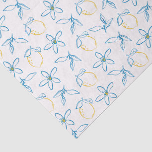 Citruspatroon Hand getrokken weefsel papier