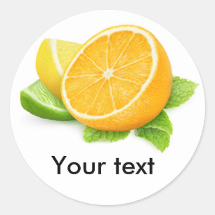Citrusplakken Ronde Sticker