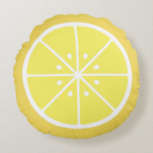 Citrusschijf Rond Kussen