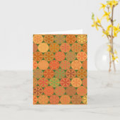 Citrusschijfjes geometrisch op Green Note Kaart (Gele Bloem)