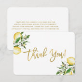 Citrussen bloem bedank kaart (Voorkant / Achterkant)