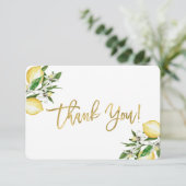 Citrussen bloem bedank kaart (Staand voorkant)